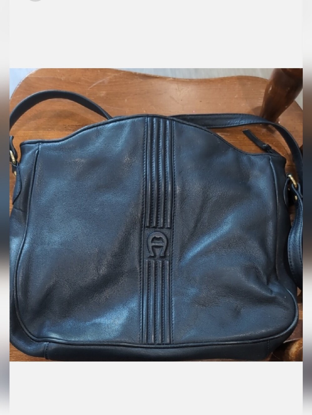 Vintage Etienne Aigner Leather Crossbody Bag Navy Blue EUC